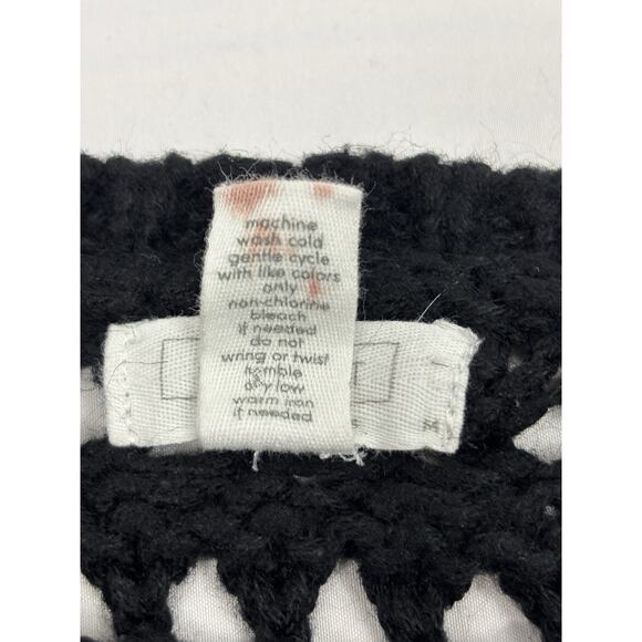 FULL TILT Women’s M Open Chunky Knit Long Sleeve Sweater Black Boho Whimsygoth - Picture 7 of 7